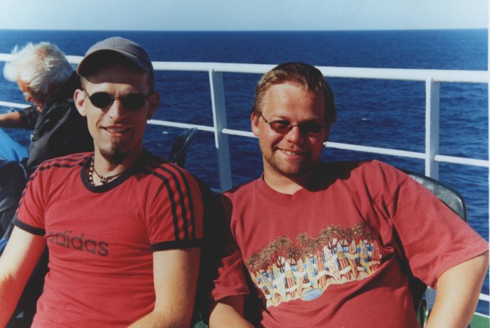 'On the ship to Santorini, Greece';return true