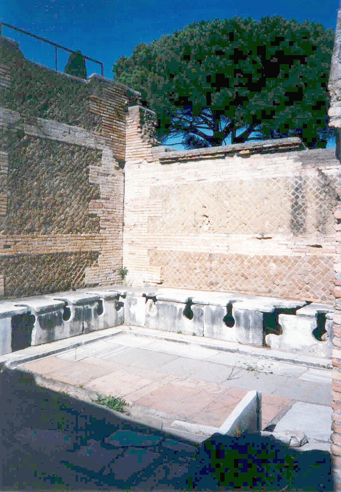 'Gesellschaftlicher Ort in Ostia';return true